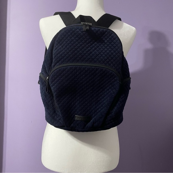 Vera Bradley Handbags - Vera Bradley Quilted Navy Velvet Backpack